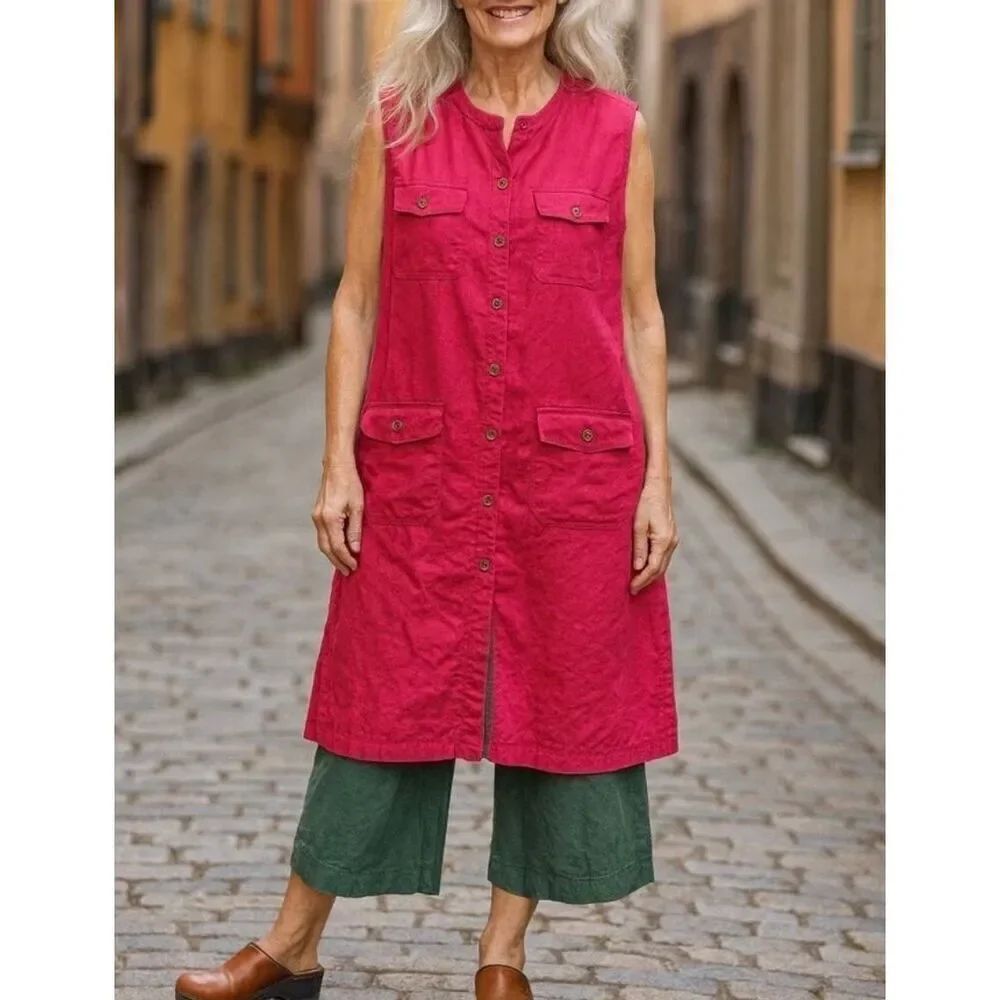 Gudrun Sjoden pink sleeveless dress size Small